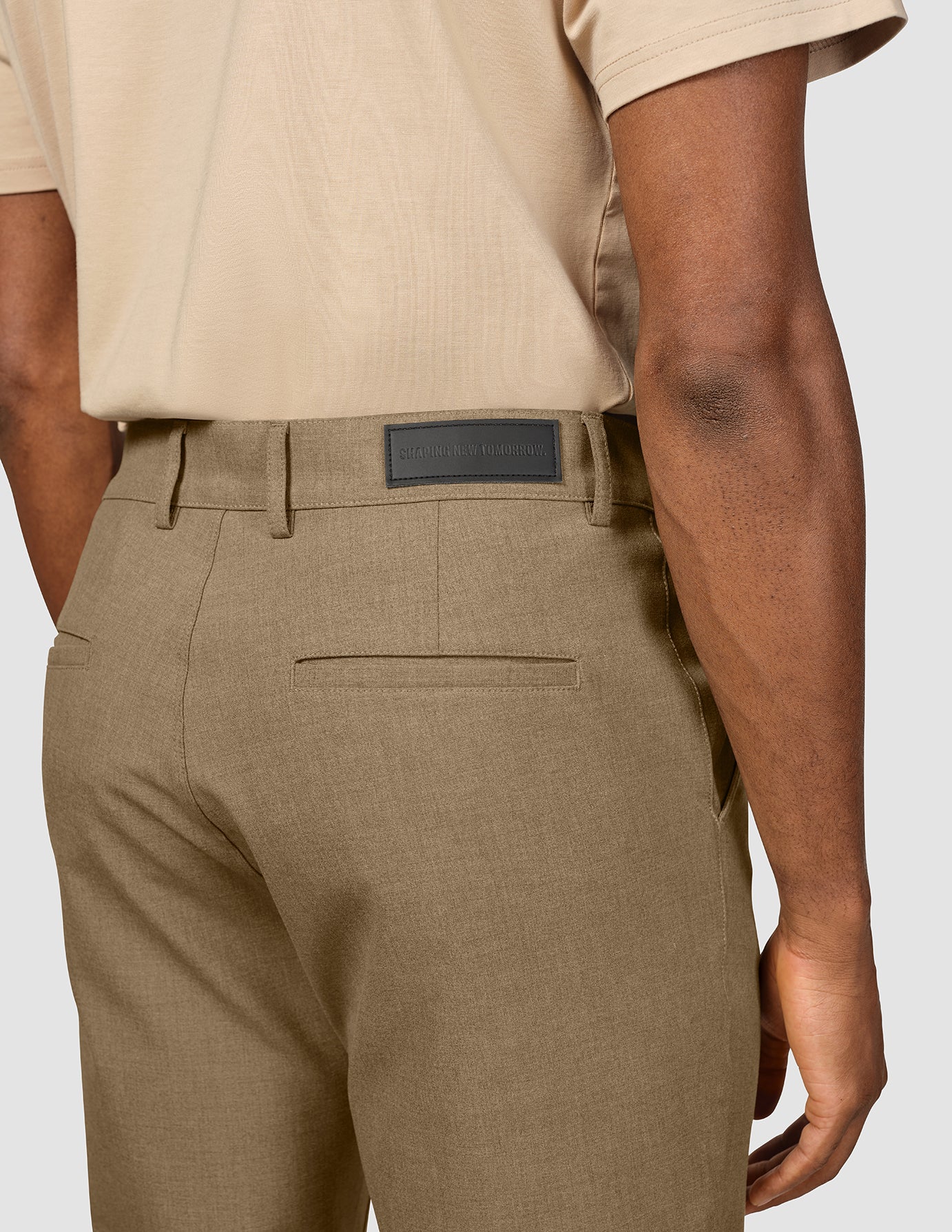 Essential Pants Slim Vintage Brown Melange